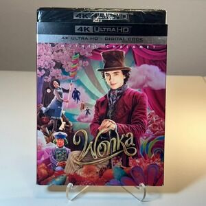 Wonka 4K Ultra HD Blu Ray Movie Timothee Chalamet New Digital‎ Code
